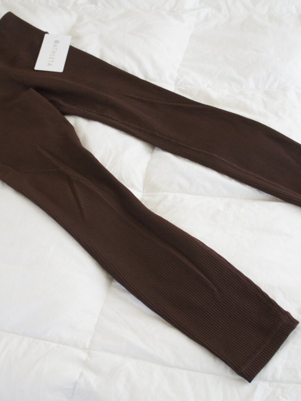 Athleta Elation Rib Tight Legging Size Small In Color Brown NWT - Picture 6 of 12
